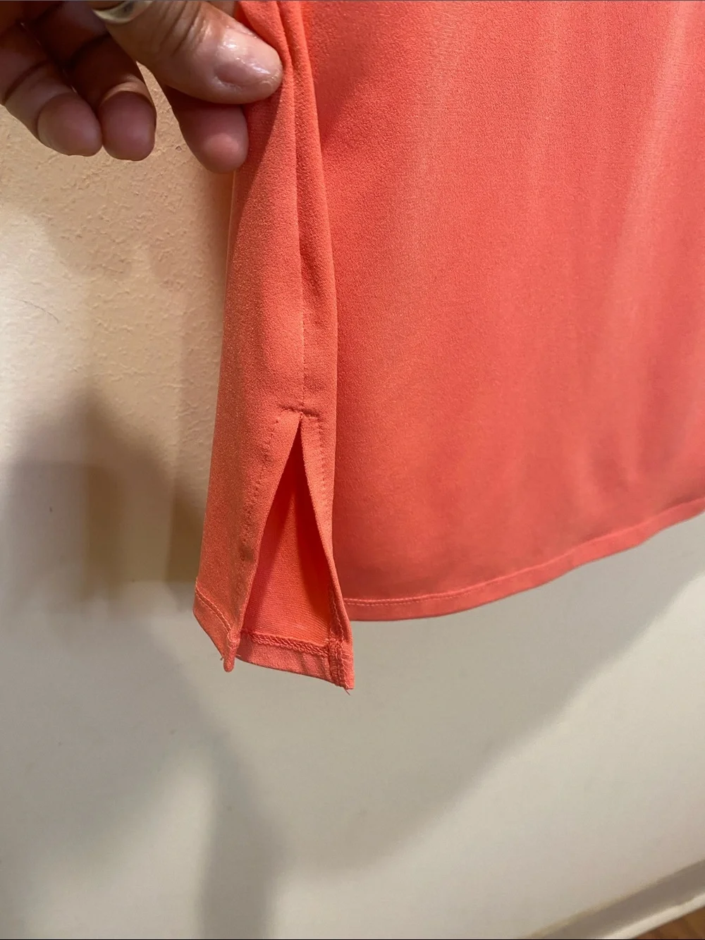 Michael Kors Coral Cutout Cold-Shoulder Short Sleeve Top Sz S